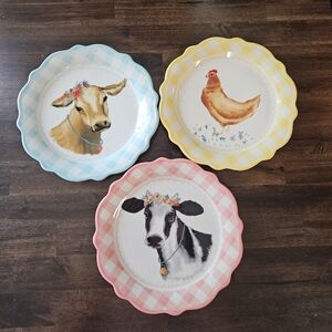 Pioneer Woman Decorative Gingham Plates